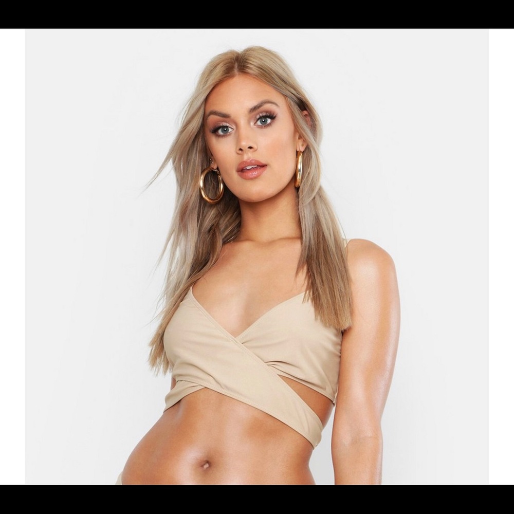 BLACK bikini top and bottom boohoo NWT